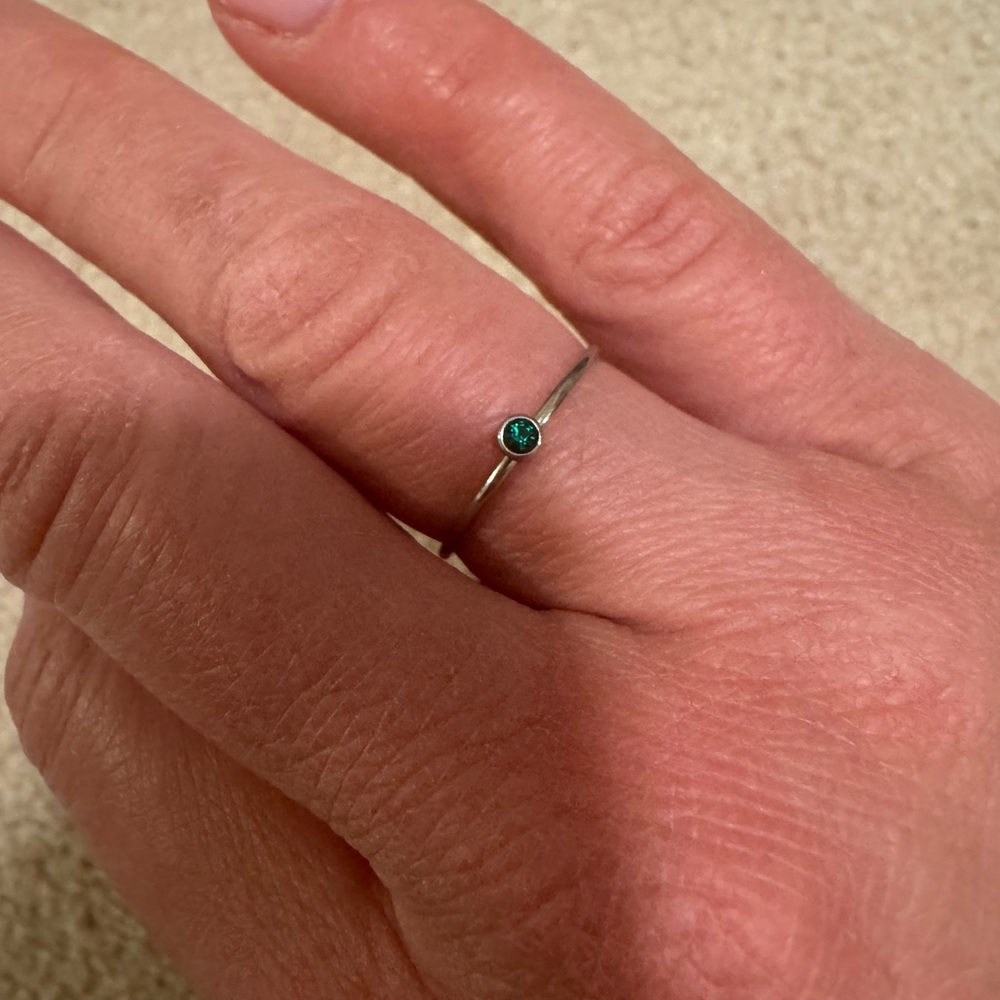 Mint&Lily emerald stacking ring - Picture 2 of 3